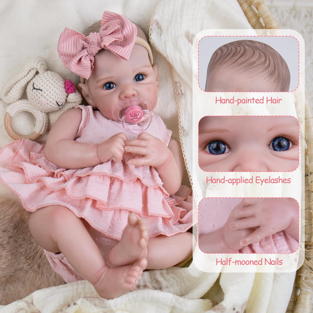 Aori Reborn 20in hand-painted features showcase delicate facial details.