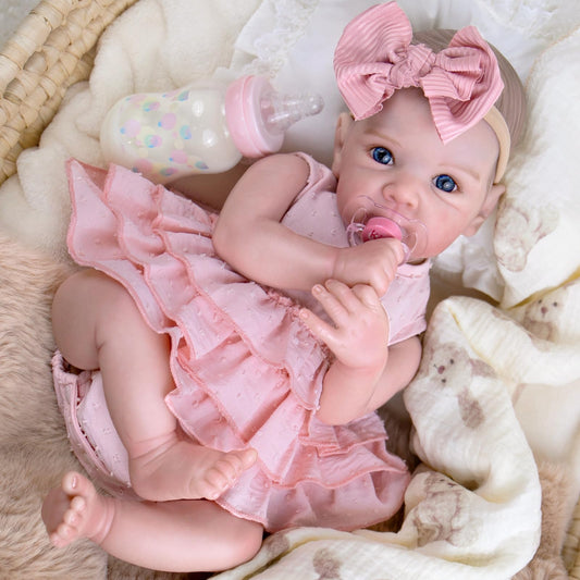 Aori Reborn 20in poseable limbs demonstrate flexible posing for natural infant poses.