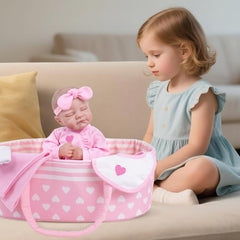 Aori Reborn bassinet features a secure handle for simple transport