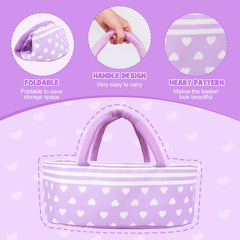 Aori Reborn doll bassinet measures 16.9 x 11 x 5.9 inches for 17-22 inch dolls