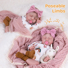 Aori reborn doll with cloth body and movable limbs for poseable fun.