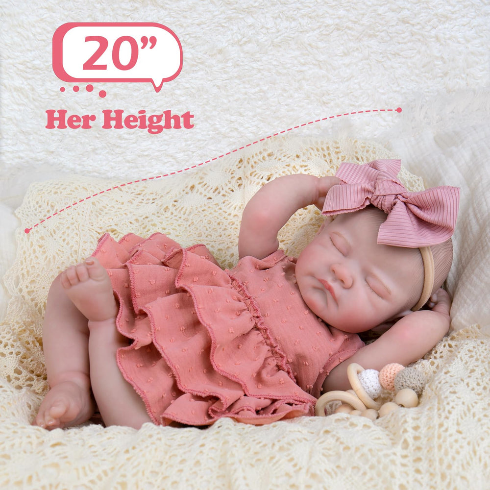 Aori reborn doll detailed eyelashes and lips reflect fine craftsmanship
