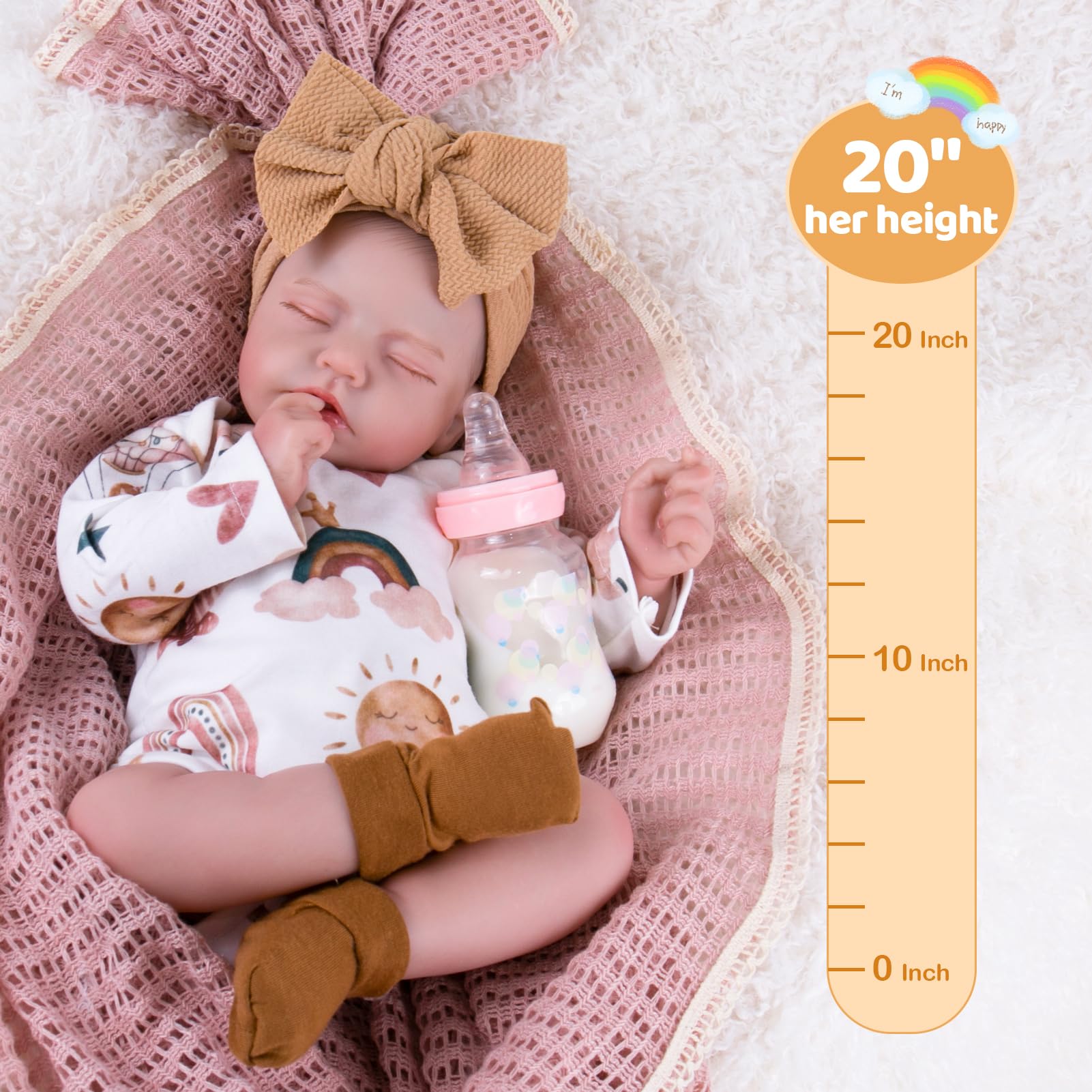 Aori reborn doll gift set with bottle and pacifier for imaginative gifting.