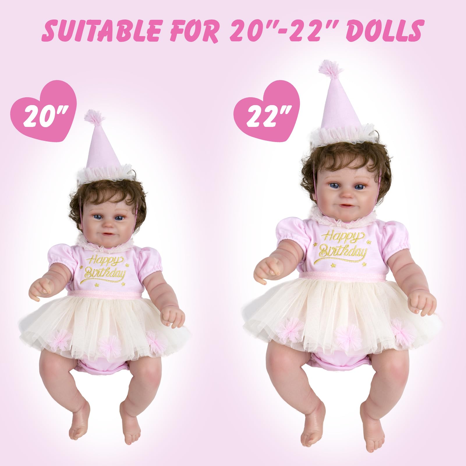 Aori Reborn doll outfit on doll demonstrates easy styling and mix-and-match potential.