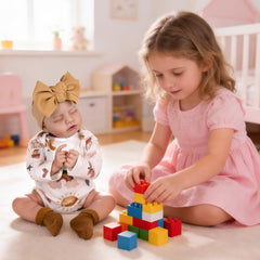 Aori lifelike doll with rosebud lips and soft skin for natural pretend moments.