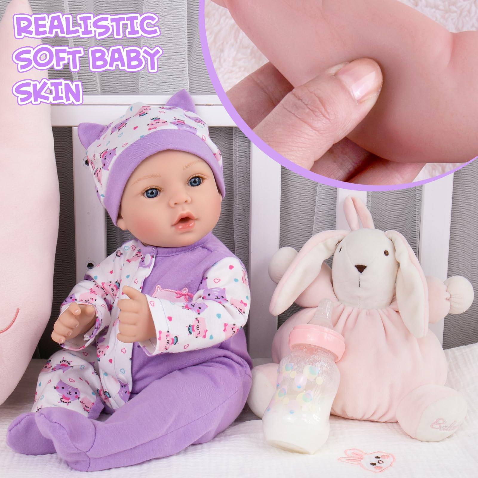 Aori doll with soft vinyl limbs for easy posing and play.