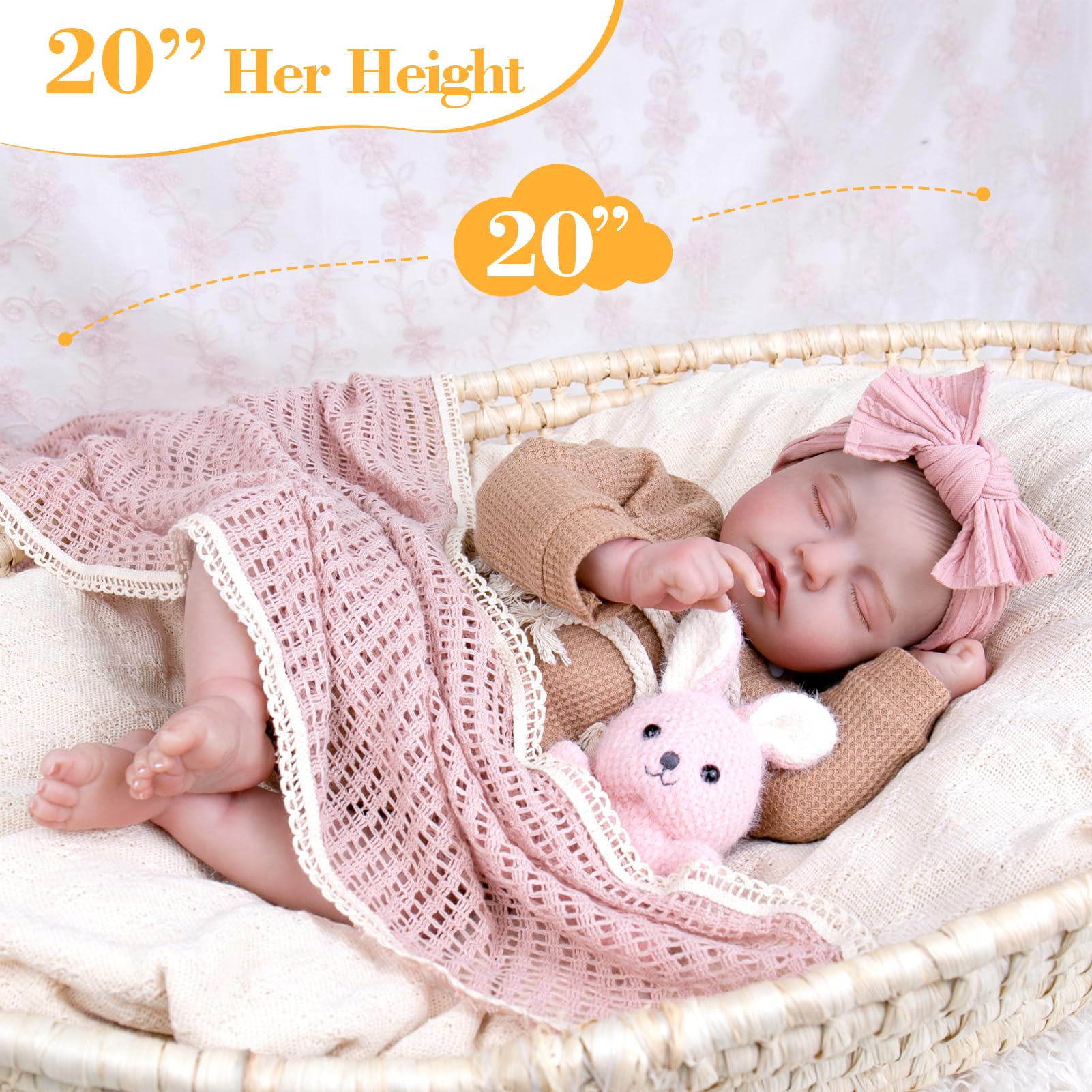 Aori reborn doll with spray-painted hair and soft vinyl skin