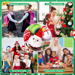 Aoriher 12-pack plush ornaments for versatile holiday decor.