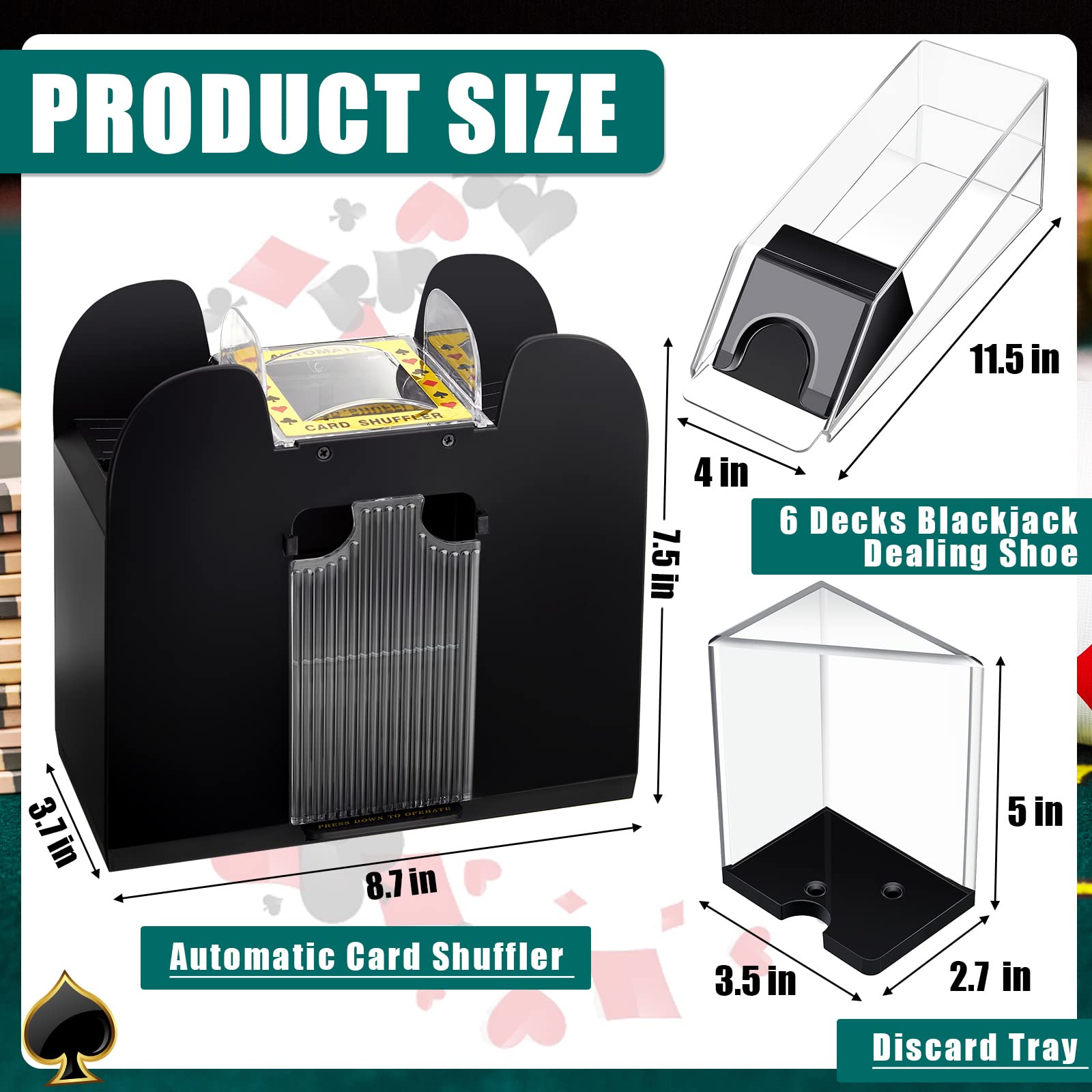 Aoriher blackjack shoe keeps dealing cards neatly during home games.