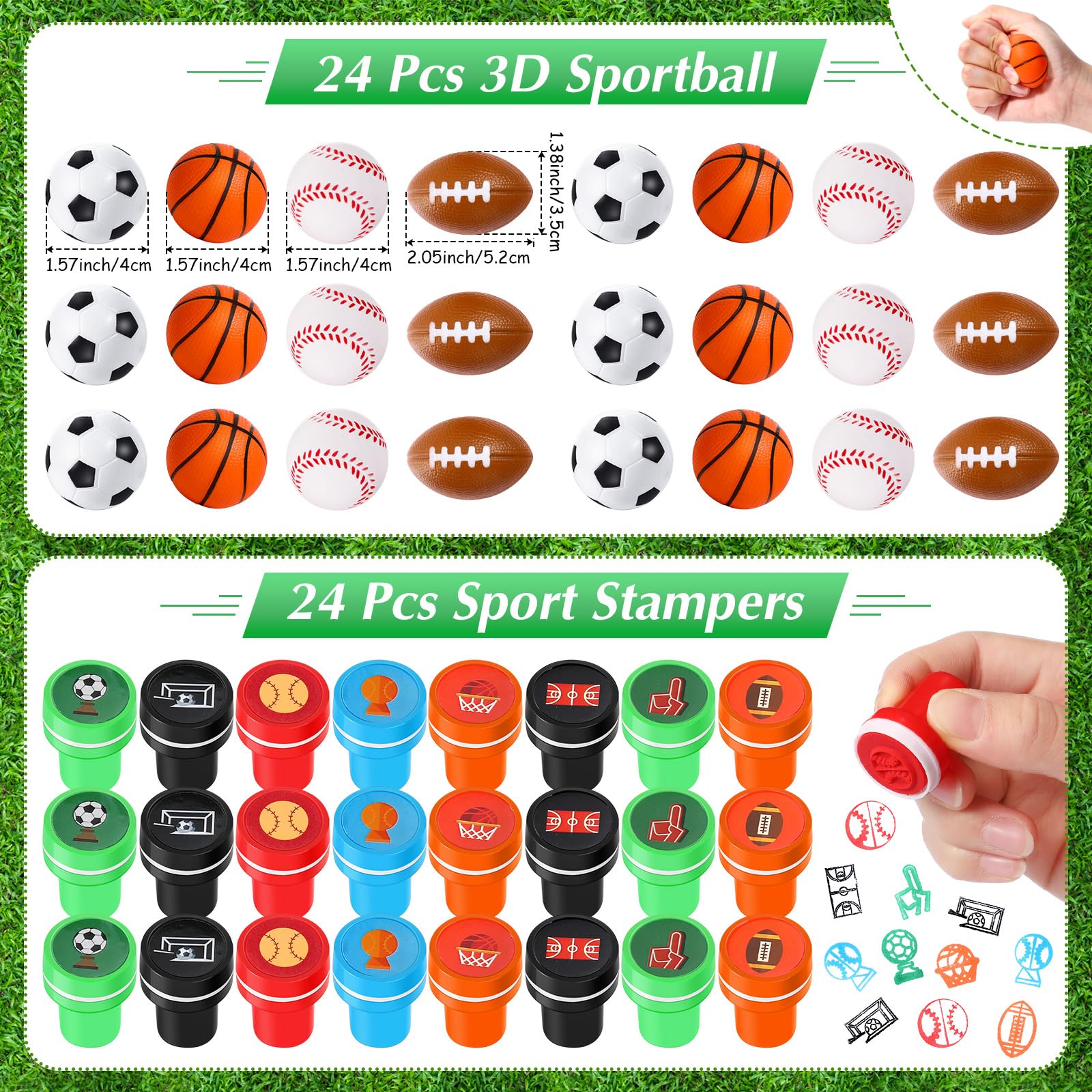 Aoriher football stamps help customize invitations and decorations.