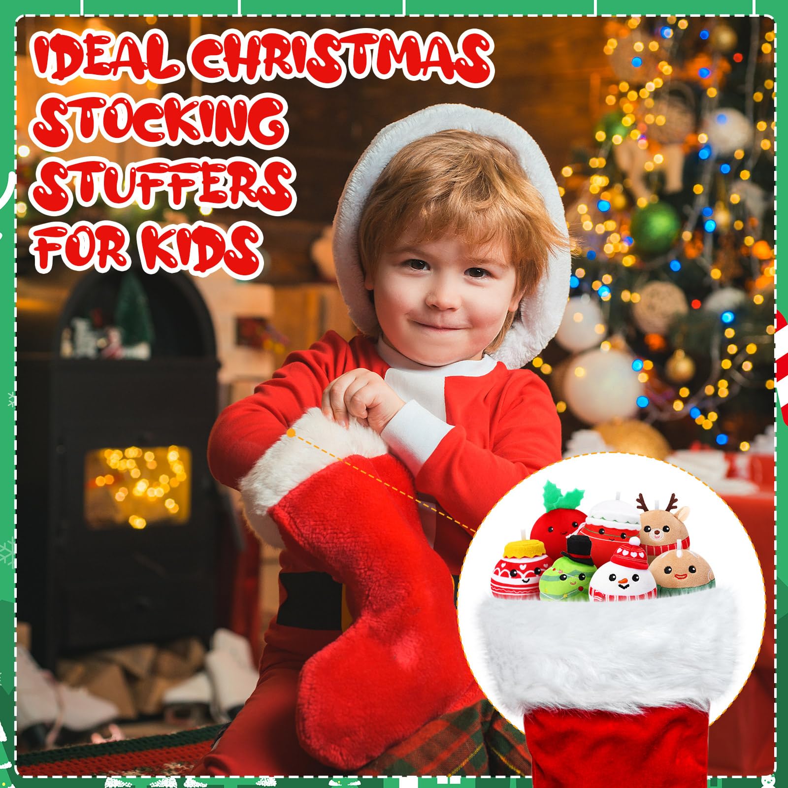 Aoriher gingerbread man plush ornament for festive gift toppers.