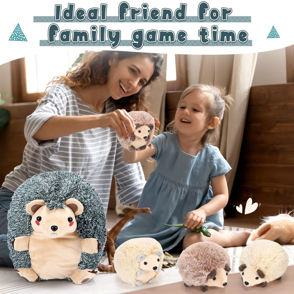 Aoriher hedgehog plush set used as festive decor for events