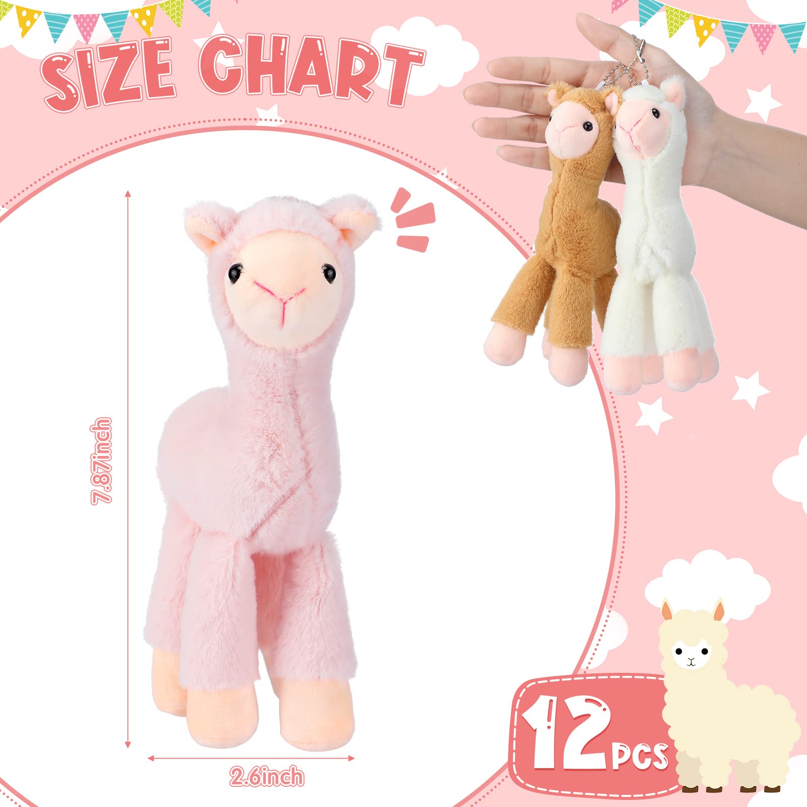 Aoriher llama plush in six colors adds playful color to outfits