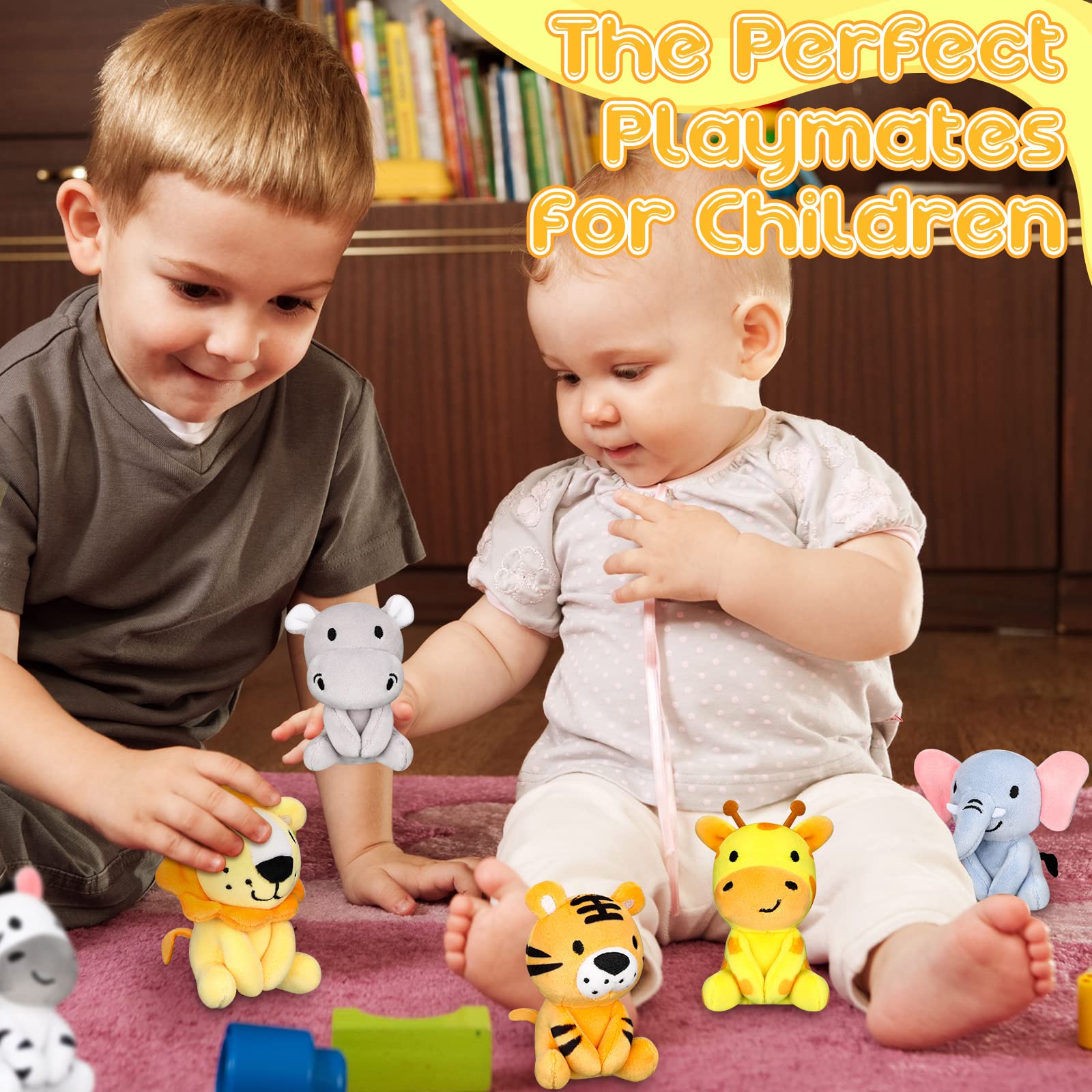 Aoriher mini animal set, 4-inch plush figures, ideal for party decorations