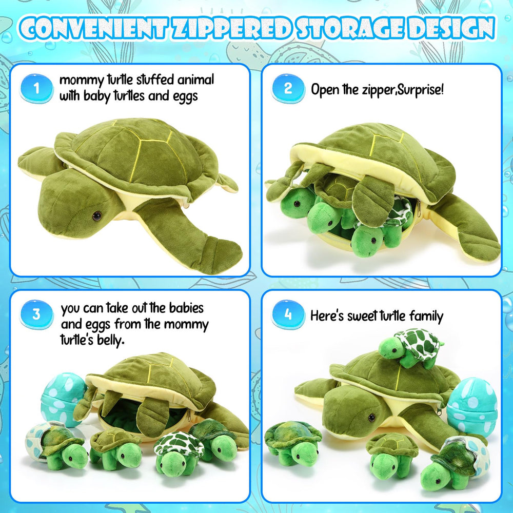 Aoriher second 4-inch baby turtle plush for sharing adventures.