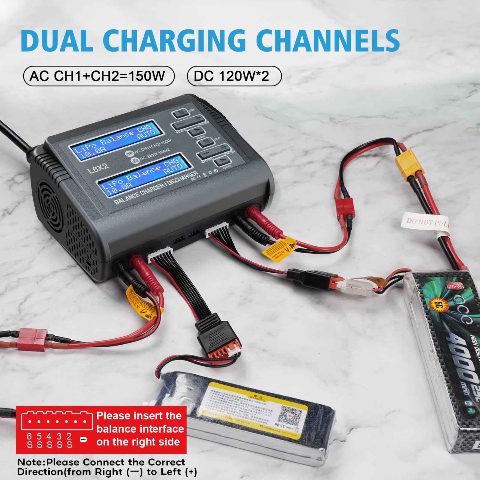 DC input and AC options provide flexible power sources.