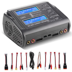 Aorika LiPo charger front view with dual charging channels.