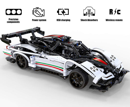 Aorkler RC car kit with 2.4GHz remote control enables precise play.