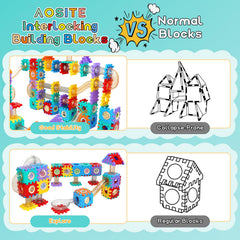 Aosite family playing marble run promotes teamwork and cooperative learning