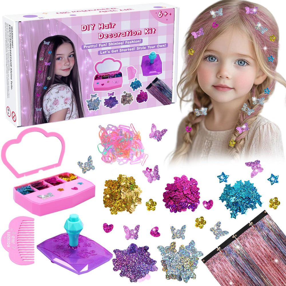 AOSITE hair gem stamper kit featuring flower sequin designs for secure, day-long sparkle.