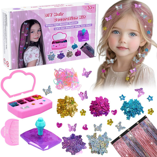 AOSITE hair gem stamper kit featuring flower sequin designs for secure, day-long sparkle.