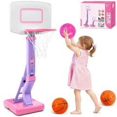 AOSPHYS toddler hoop with angled backboard for safe indoor practice