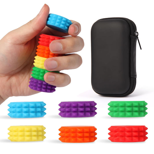 AOSTEONG silicone magnetic stress balls pack in six colors for portable focus
