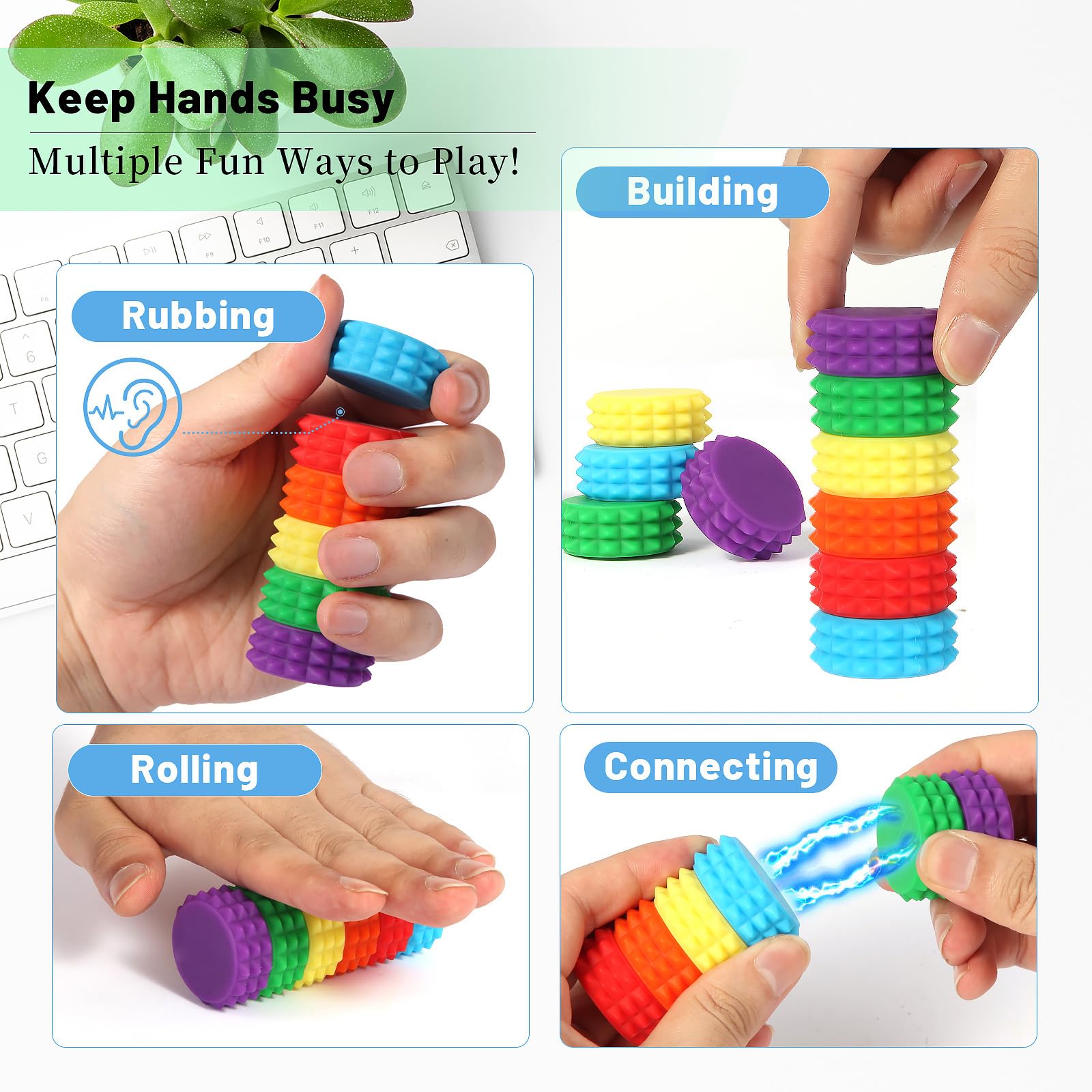 AOSTEONG soft spike grip silicone texture for tactile use