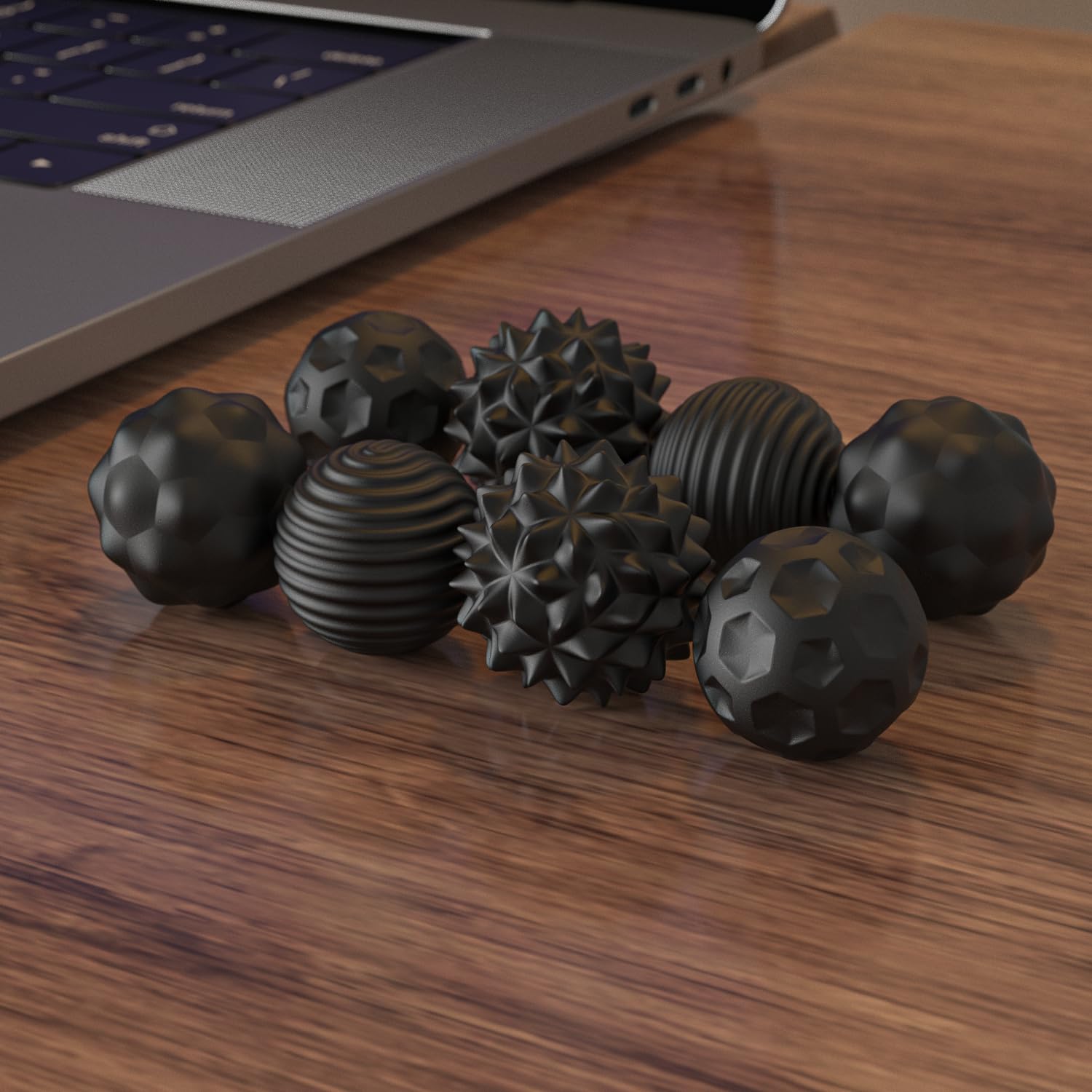 AotBlcer magnetic balls in motion show spinning and twisting for sensory engagement.