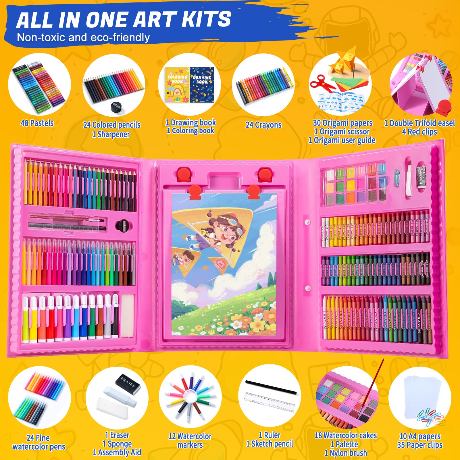 AOTEMOON colored pencils, vibrant hues for precise lines and shading.