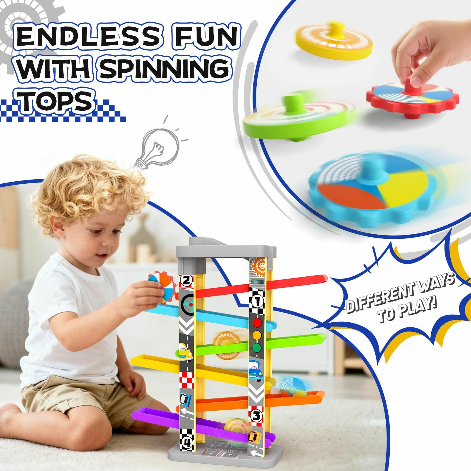 Aotipol colorful hollow ramps for stacking and ramp play, boosting spatial awareness