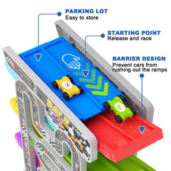 aotipol pull-out parking lot keeps cars organized after play