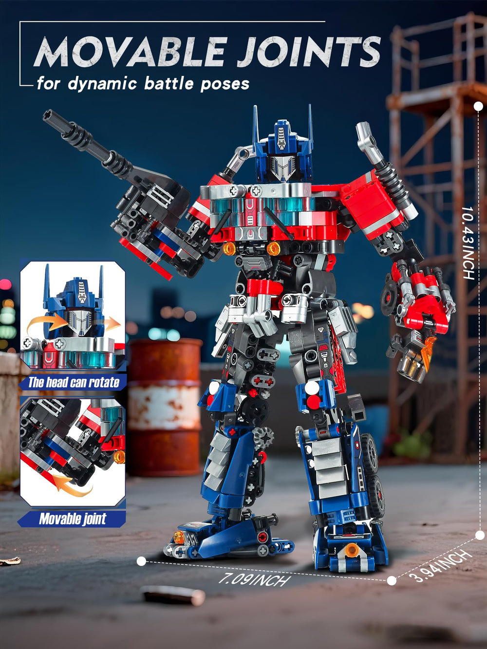 Aotonow robot with flexible joints posed in dynamic display