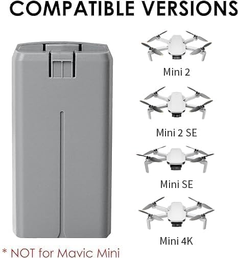 Aovee Mini 2 Series intelligent battery installed in DJI Mini 2 for safe power