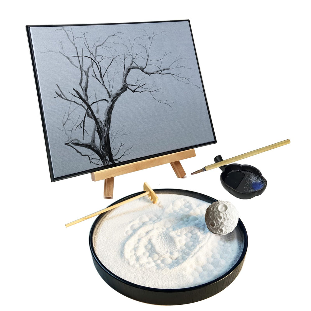 AOVOA inkless water drawing board with calming water art on a clean surface
