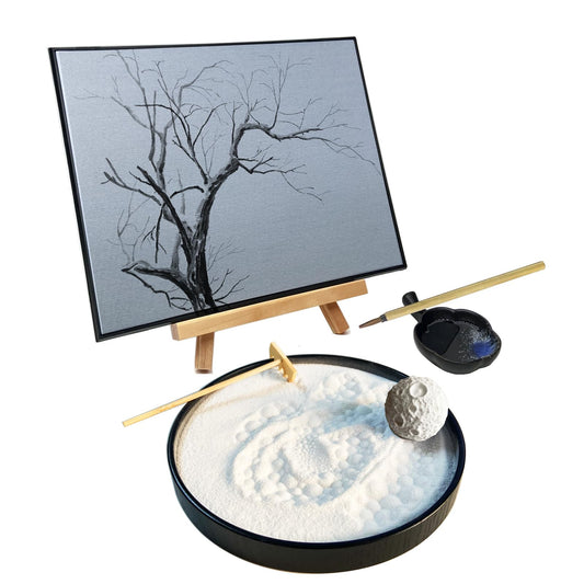 AOVOA inkless water drawing board with calming water art on a clean surface
