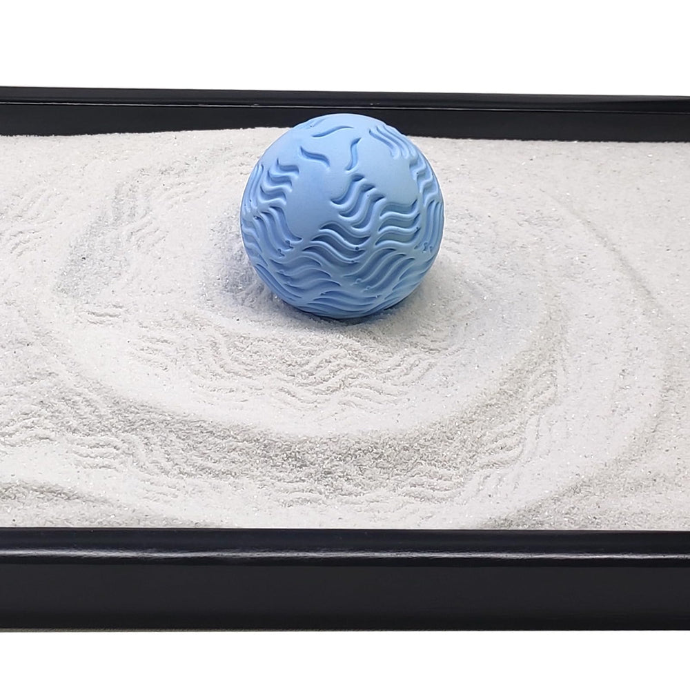 AOVOA wooden tray organizing a compact Zen space on the desk.
