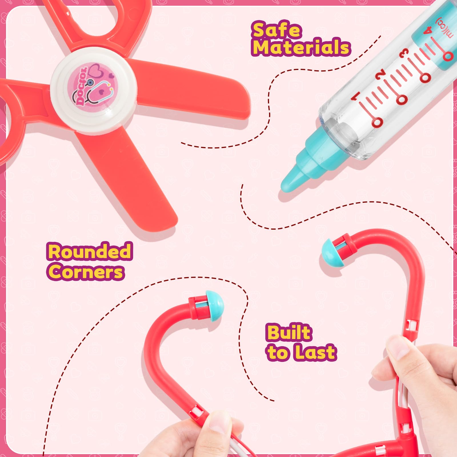 Aowjoy dress-up costume completes the pretend doctor look