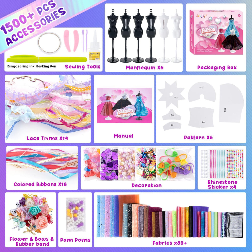Aowjoy fabrics and trims provide rich materials for creative outfits