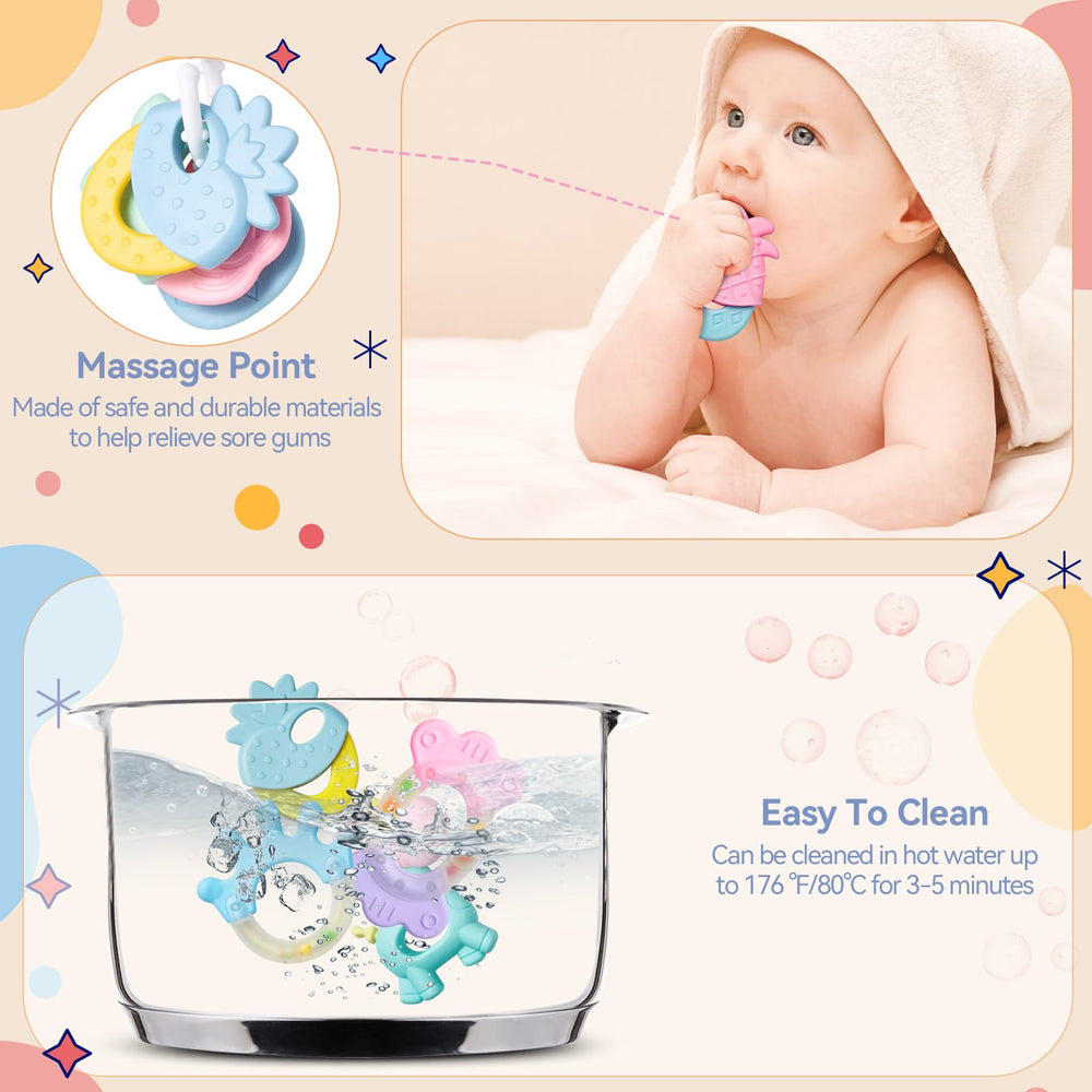 AOYOHOMOA animal-phone-ball rattles – inviting shapes for discovery
