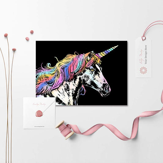 AP ARTSPER scratch art board flamingo design reveals vivid color layers for creative play.
