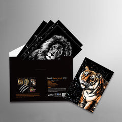 AP ARTSPER scratch art board tiger image unveils rich tones while kids explore textures.