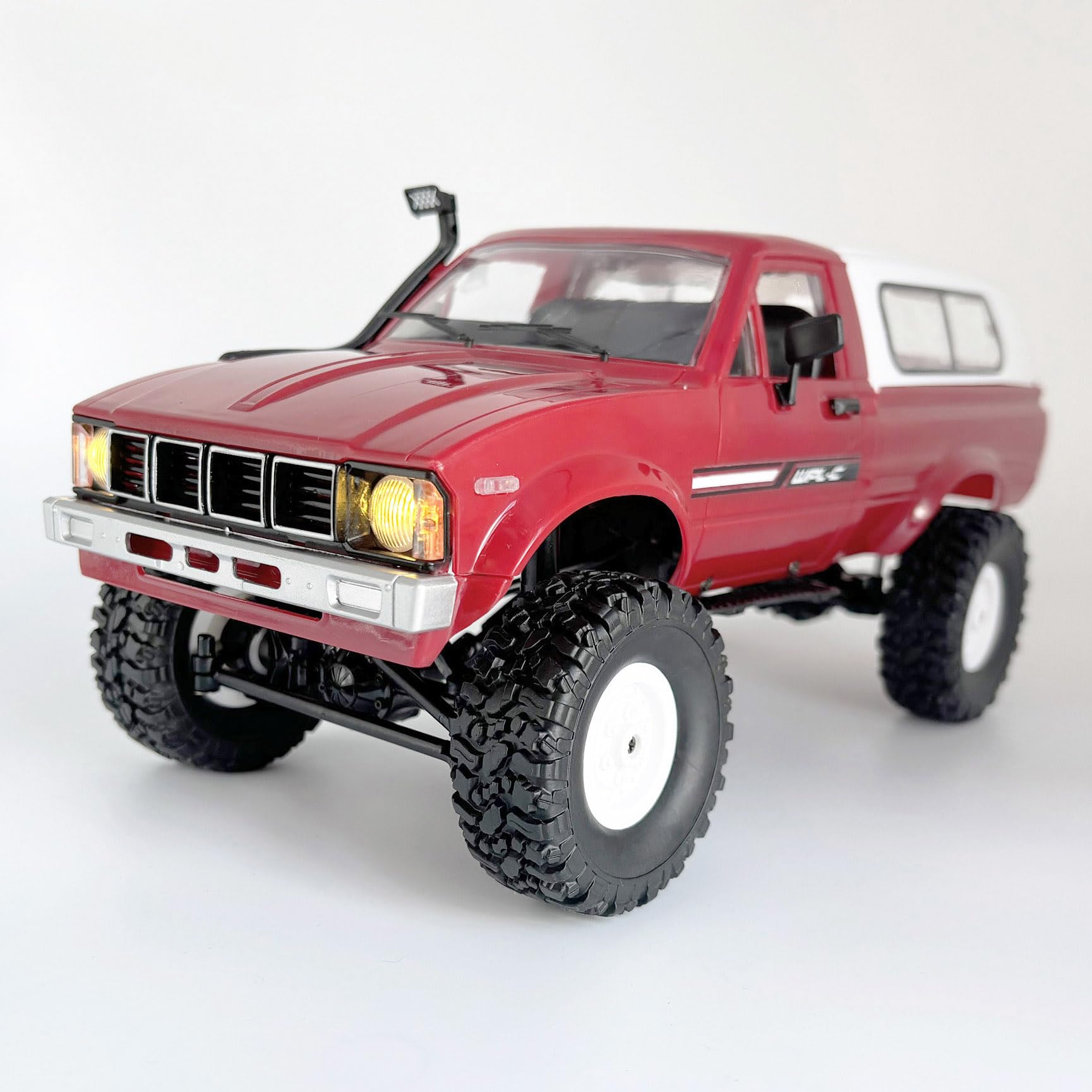 Apawband WPL C24 crawler front view with night-ready LED lights.