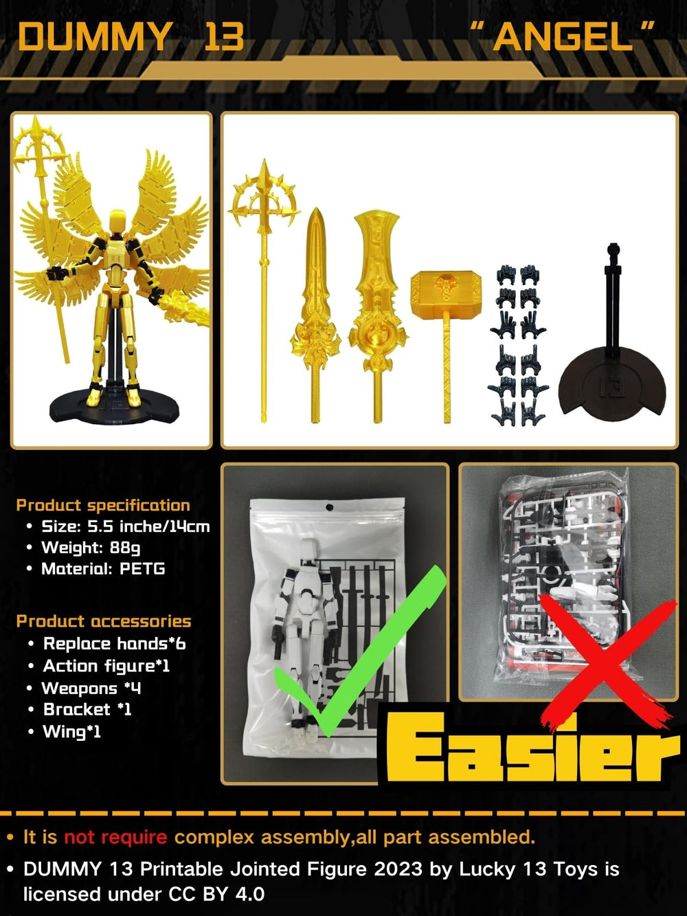 apcute T13 action figure wing attachment for extra display options