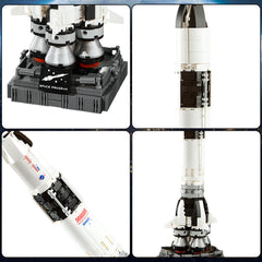 APENGBAOL display base with Saturn V insignia elevates any shelf.