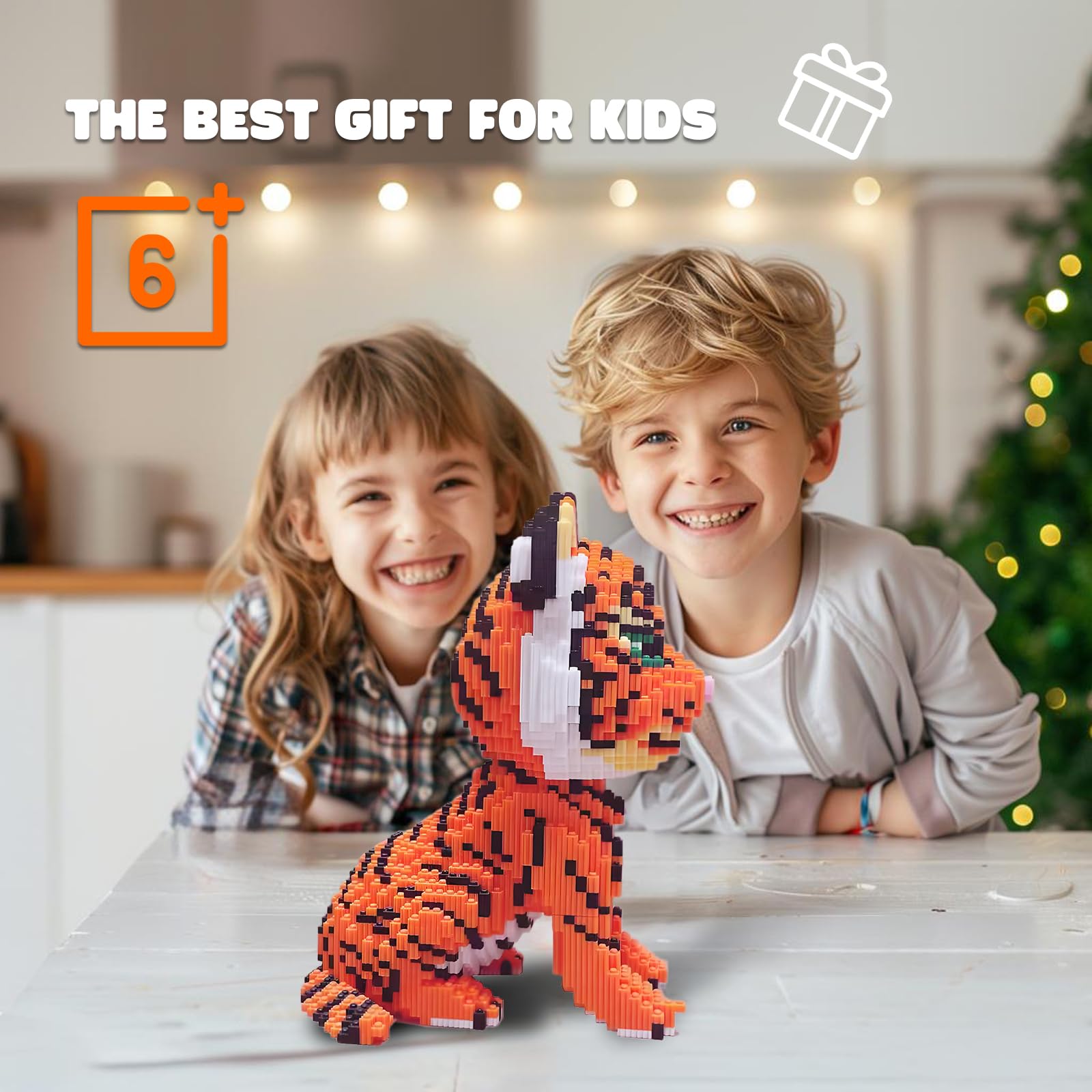 APENGBAOL Tiger building set packaging, gift-ready presentation.