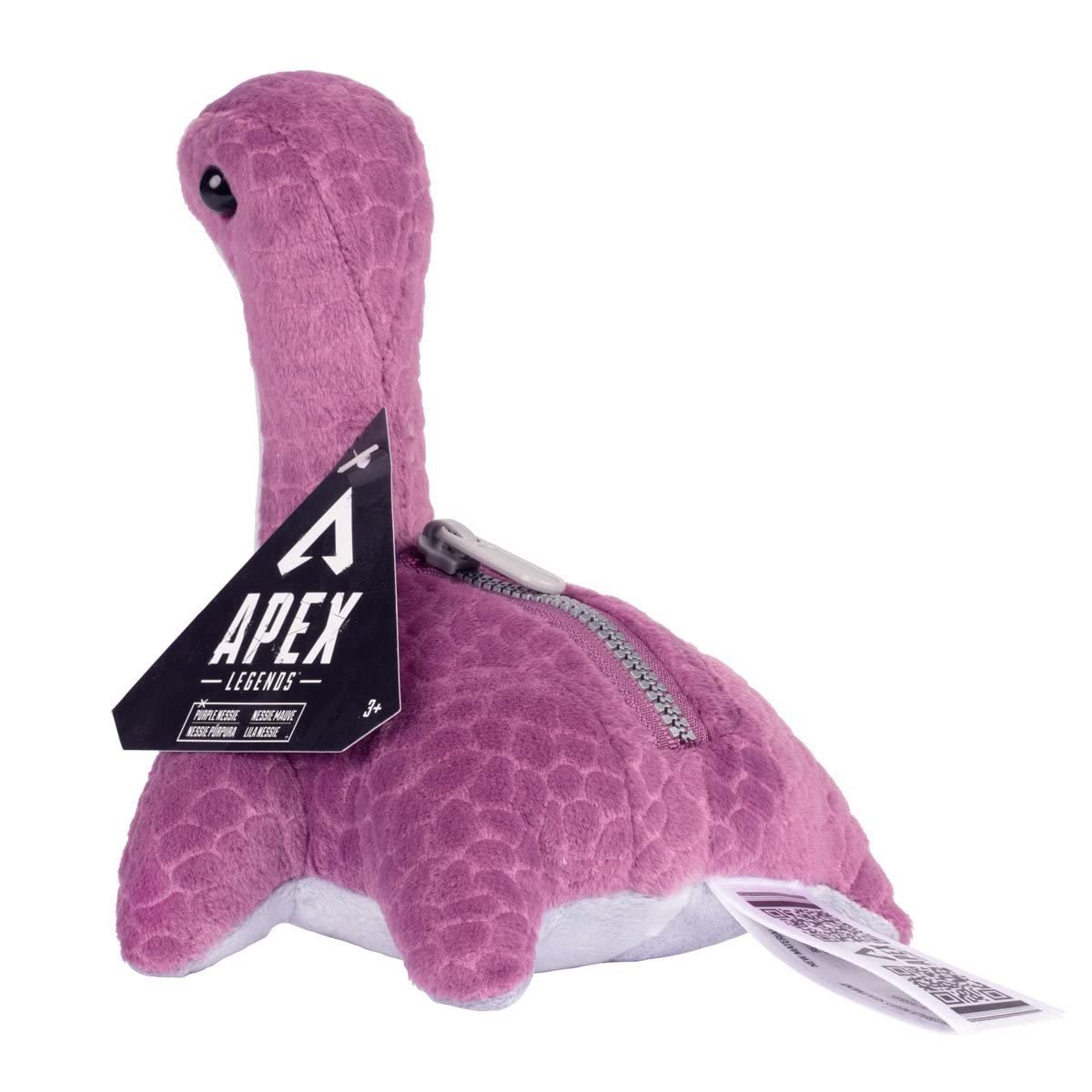 Apex Legends Nessie purple plush side view, comfortable to hold during play sessions