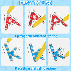 Apfity magnetic stylus pen used to attract beads for writing practice