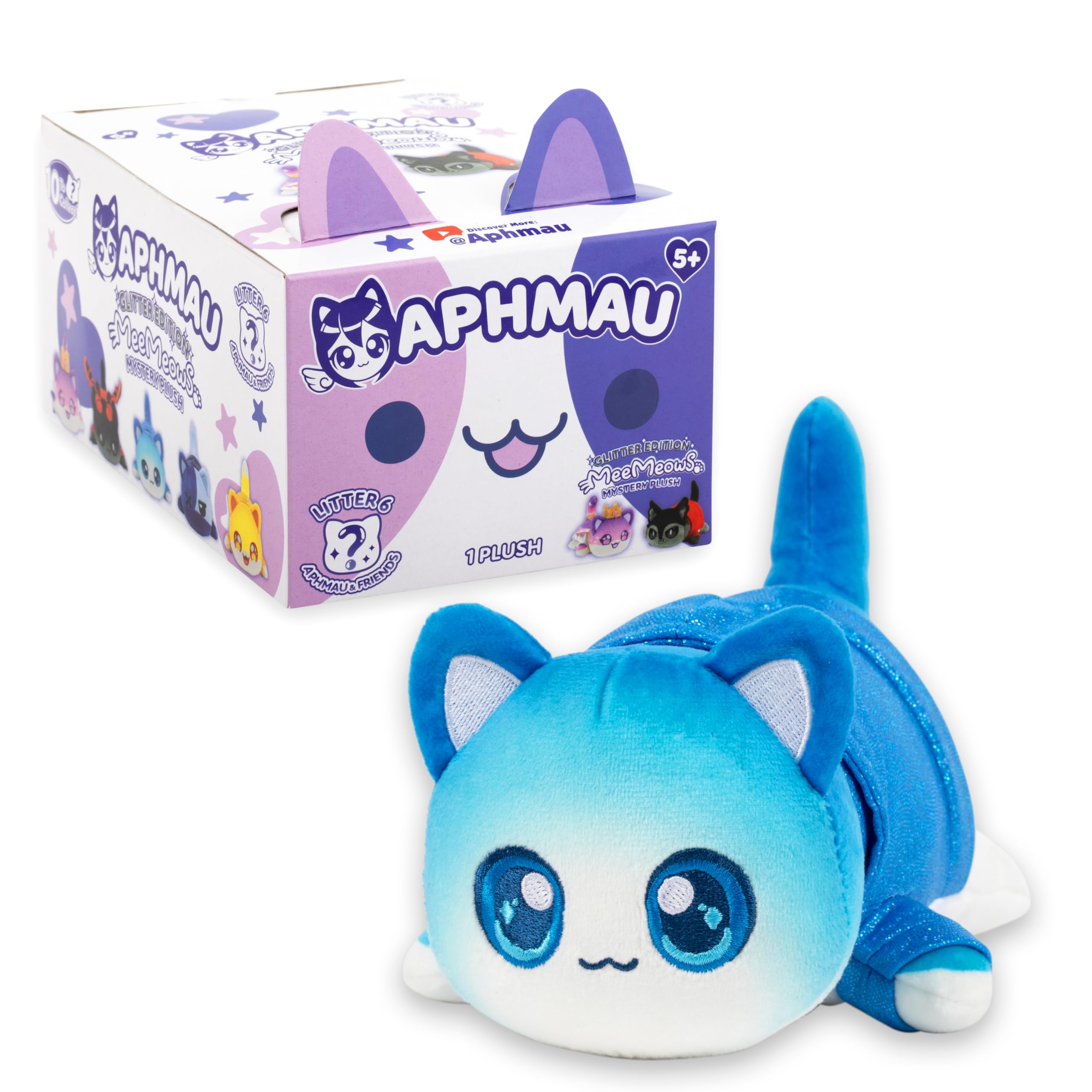 Aphmau MeeMeow Noi Cat plush, cheerful friend for collection shelves