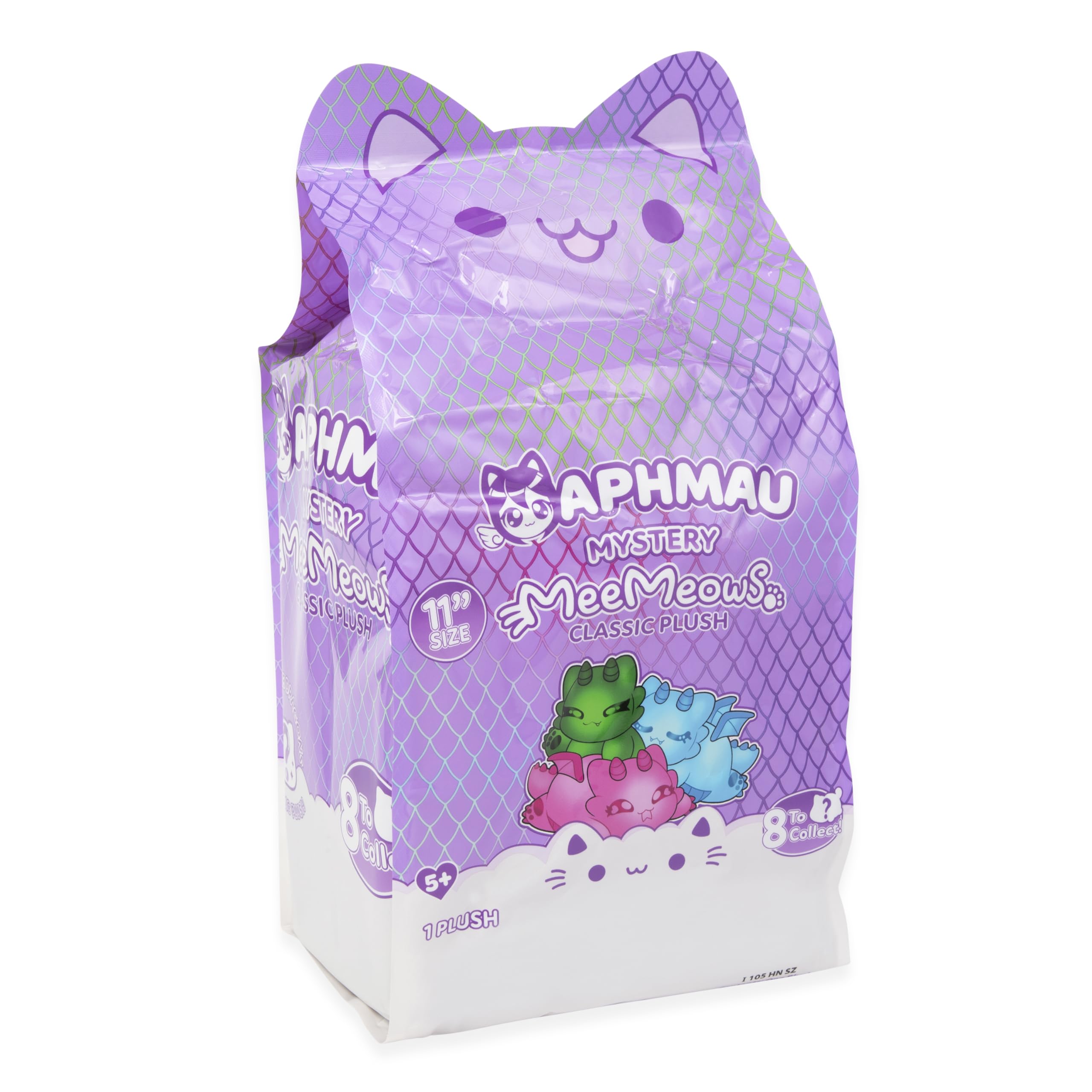Aphmau MeeMeows Bronze Dragon plush, warm-toned charm for shelf display.